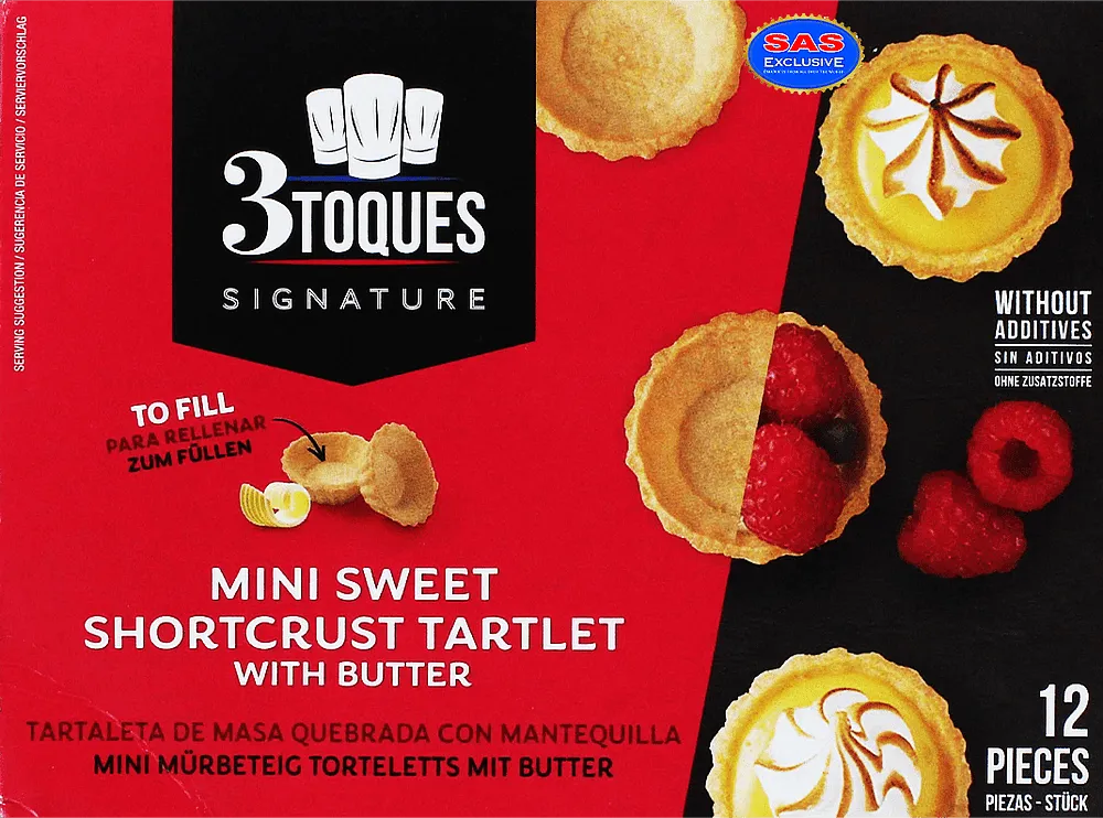 Tartlets "3 Toques Mini Sweet" 12 pcs, 72g
