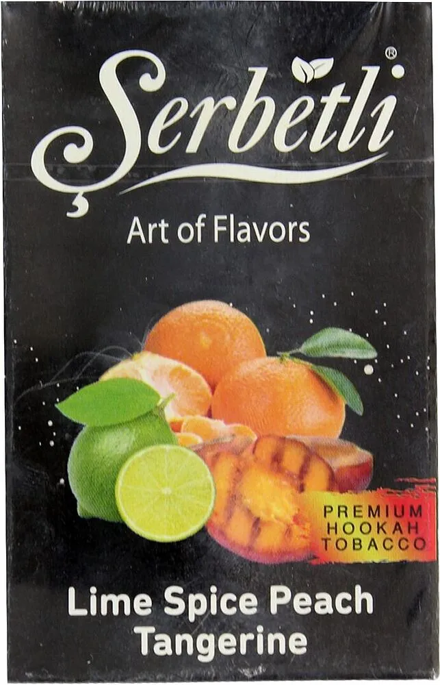 Tobacco with lime,tangerine & peach flavor "Serbetli" 50g
