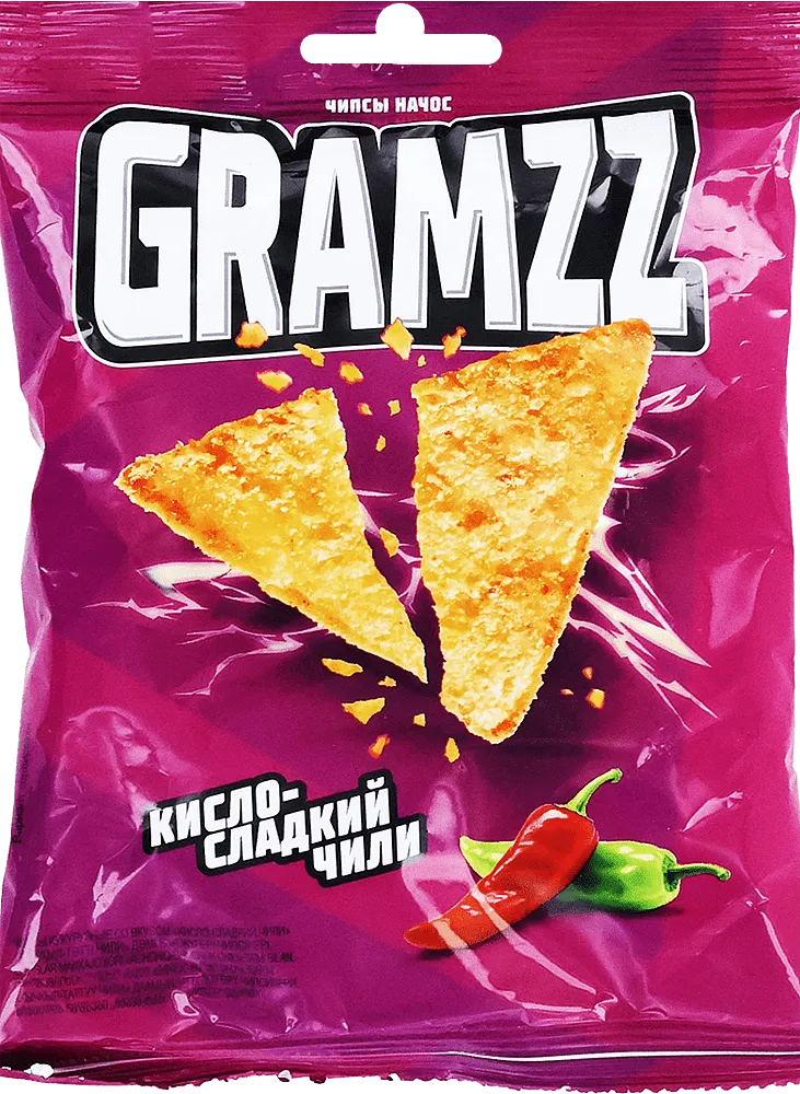 Sour-sweet chilli flavored chips "Gramzz Sweet & Sour Chili" 55g