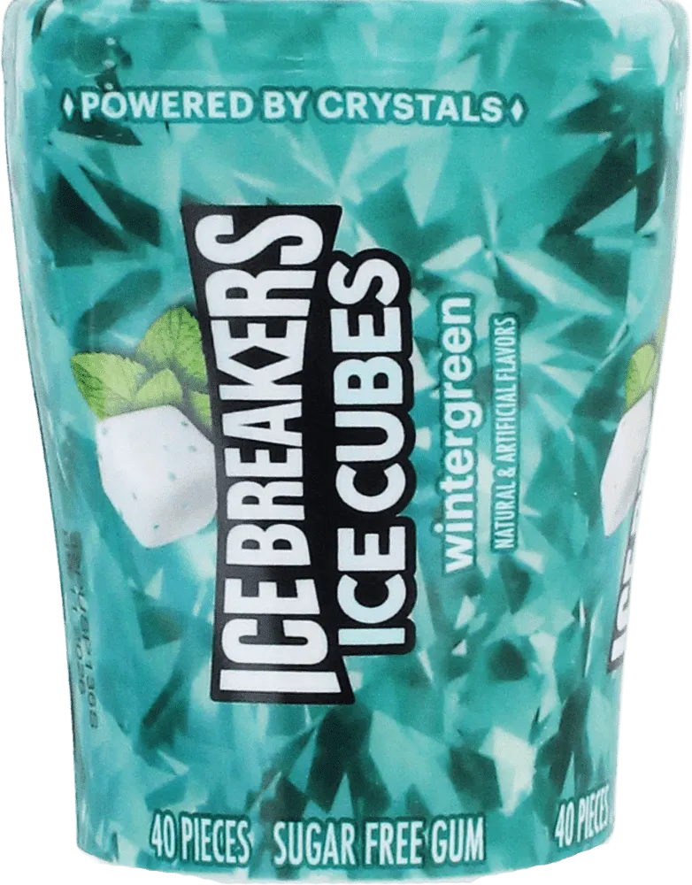 Жевательная резинка со вкусом мяты "Ice Breakers Ice Cubes Wintergreen" 40 шт