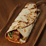 Lahmacun with chicken kebab