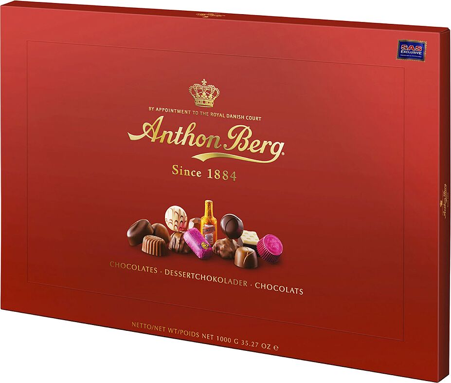 Շոկոլադե կոնֆետների հավաքածու «Anthon Berg» 1000գ