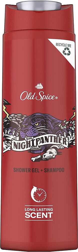 Shampoo-shower gel "Old Spice Nightpanther" 400ml
