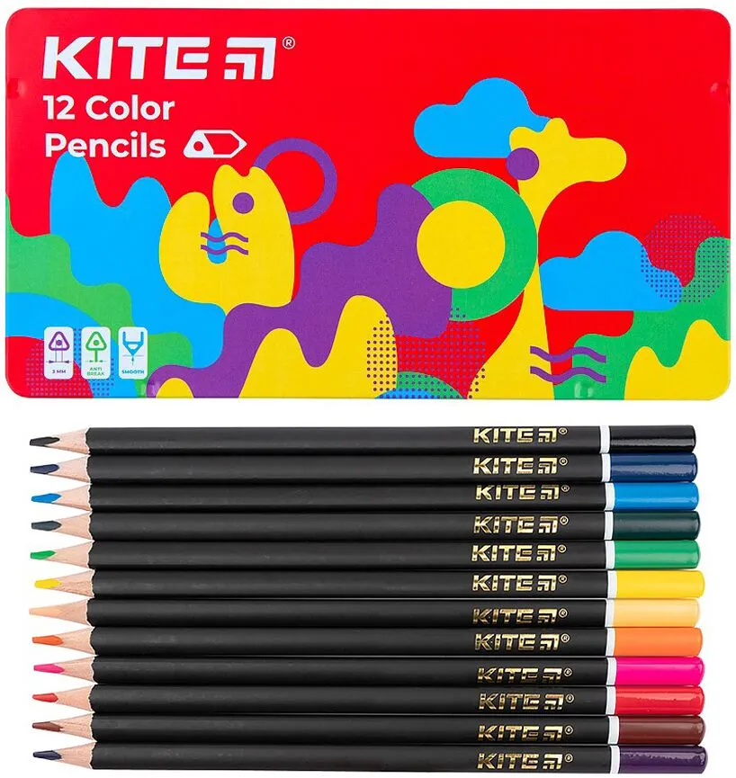 Colour pencils "Kite" 12 pcs
