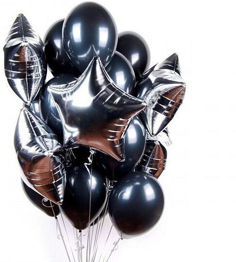 Helium gas Balloons, mix 12 pcs 