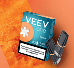 Էլեկտրական ծխախոտ «VEEV» 2 հատ, 2000 ծուխ, Դեղձ
