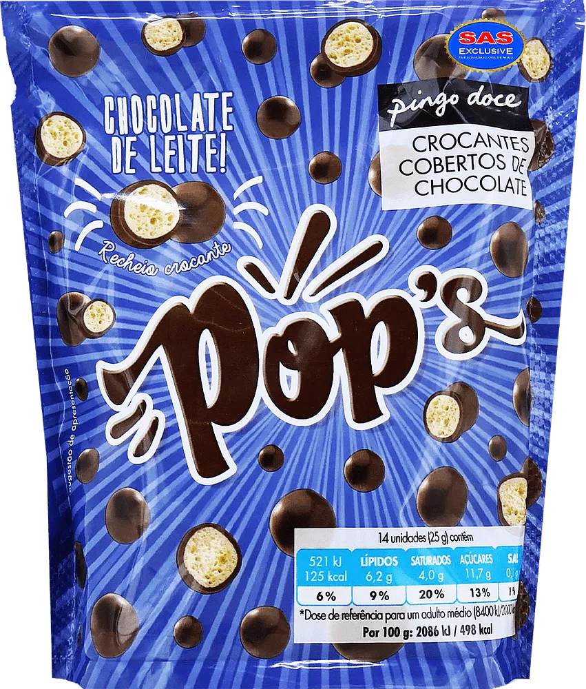 Շոկոլադե դրաժե «Pingo Doce Crocantes Cobertos De Chocolate» 175գ