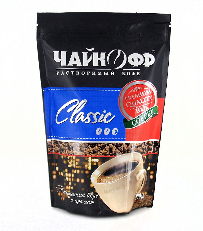 Սուրճ լուծվող «Չայկոֆֆ Կլասիկ» 100գ