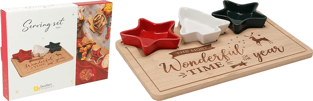 Christmas serving dish 4 pcs
