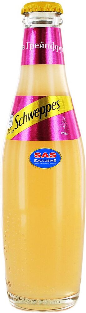 Զովացուցիչ գազավորված ըմպելիք «Schweppes» 0.25լ Թուրինջ և Անանուխ