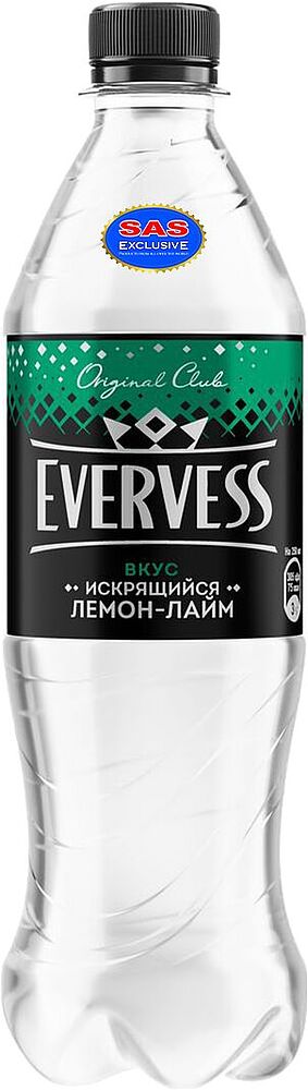 Освежающий газированный напиток "Evervess" 0.5л Лимон и Лайм
