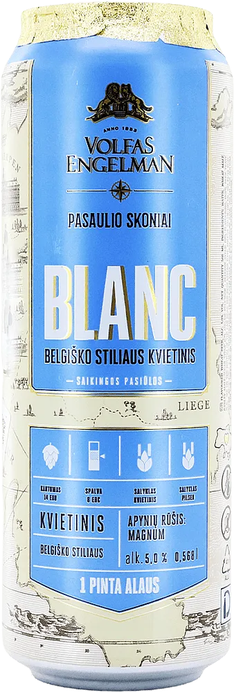 Beer "Volfas Engelman Blanc Wheat Ale" 0.568l