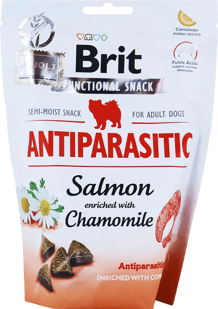 Salmon & chamomile snacks for dogs "Brit Antiparasitic Salmon Chamomile" 150g
