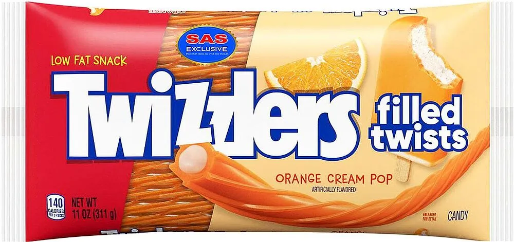 Կոնֆետներ «Twizzlers Orange Cream Pop» 311գ
