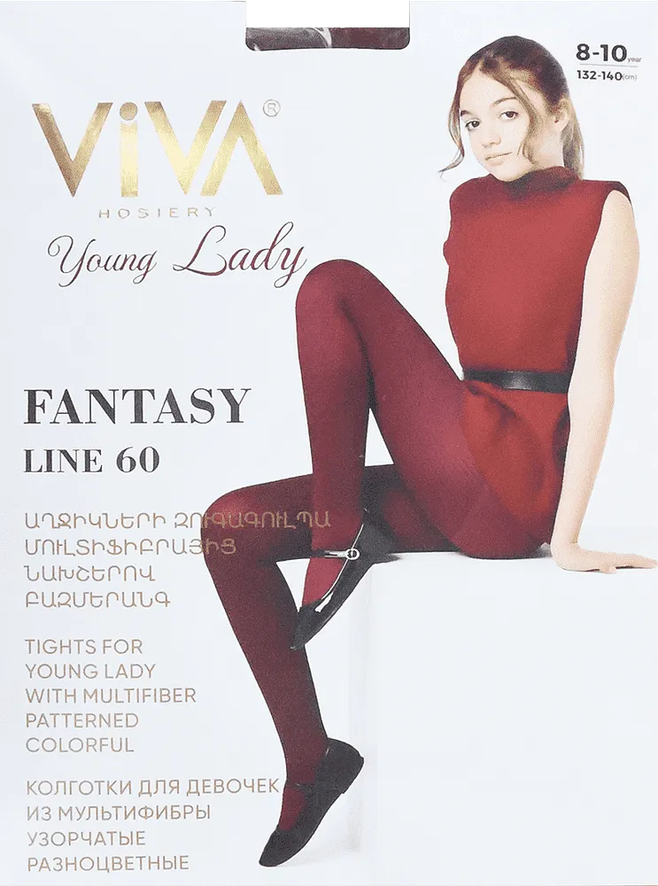 Burgundy tights "Viva Fantasy Line 60 Den"
