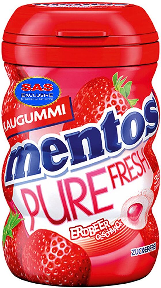 Chewing gum "Mentos Pure Fresh" 70g Strawberry