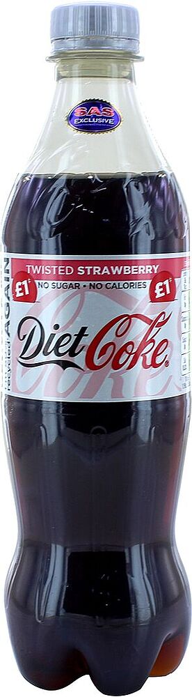Refreshing carbonated drink "Diet Cokе" 500ml Strawberry