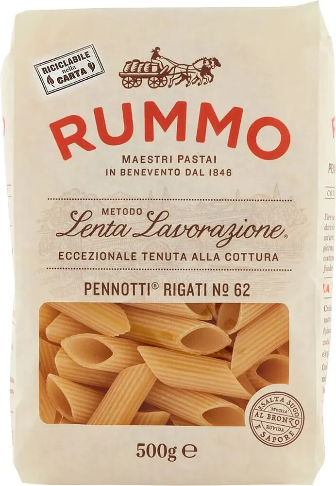 Pasta "Rummo Pennoti Rigati №62" 500g
