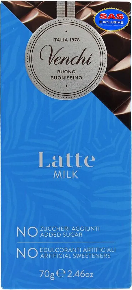 Milk chocolate bar "Venchi" 70g