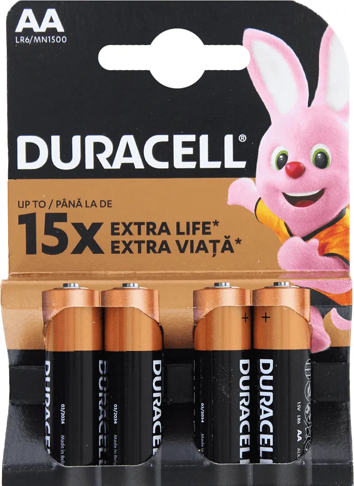 Battery ''Duracell AA 1.5V' 4 pcs.
