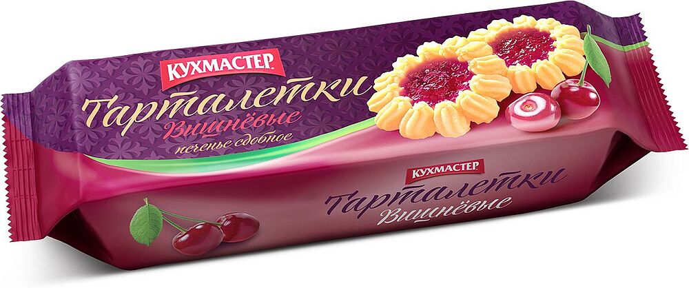 Butter cookies with cherry filling "Kukhmaster" 240g