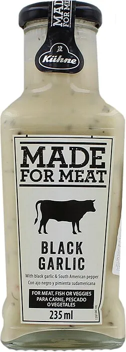 Garlic and pepper sauce "Kuhne Made for Meat Black Garlic" 235ml