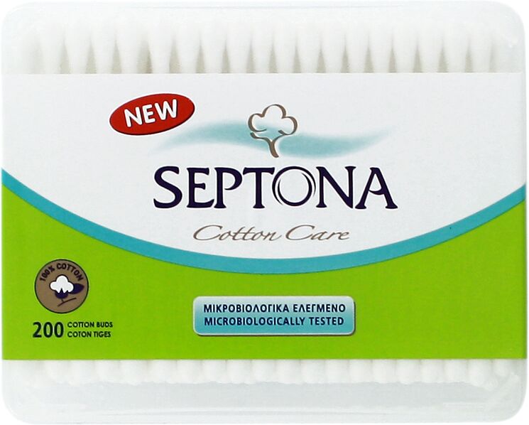 Փայտիկներ բամբակյա «Septona Cotton Care» 200 հատ 