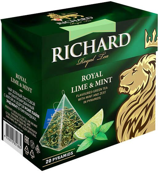 Թեյ կանաչ «Richard Royal Lime & Mint» 34գ