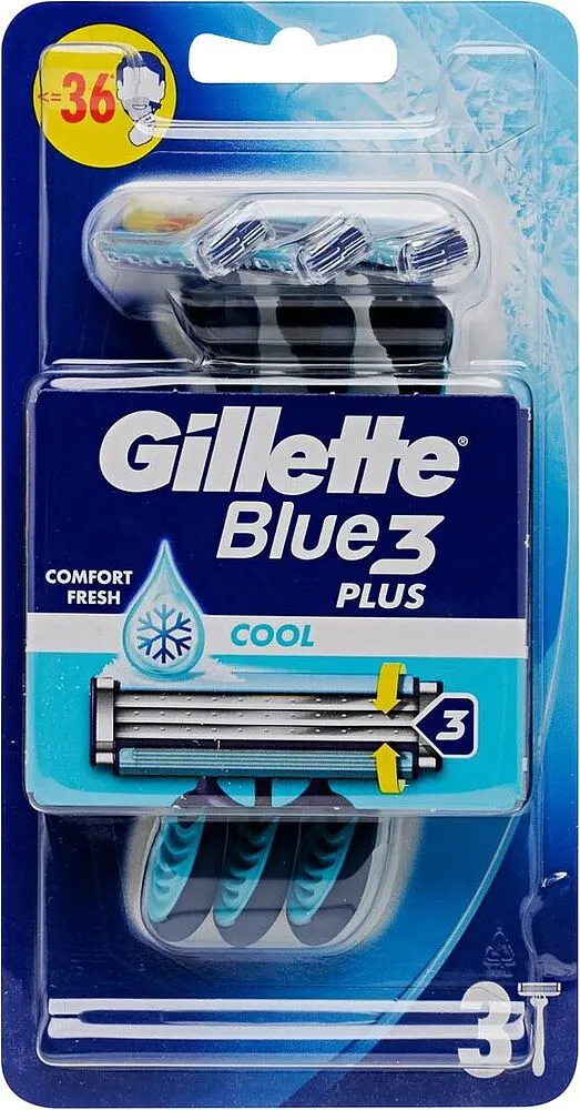 Shaving system "Gillette Blue 3 Cool" 3 pcs
