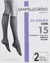 Beige knee-high stockings "Sanpellegrino Nude 15 Den" 2 pair