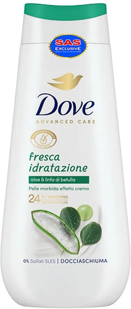 Bathing gel "Dove Fresca Idratazione" 225ml

