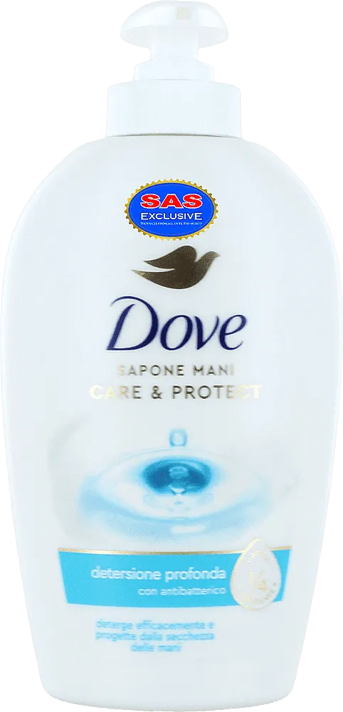 Antibacterial liquid cream-soap "Dove Care & Protect" 250ml
