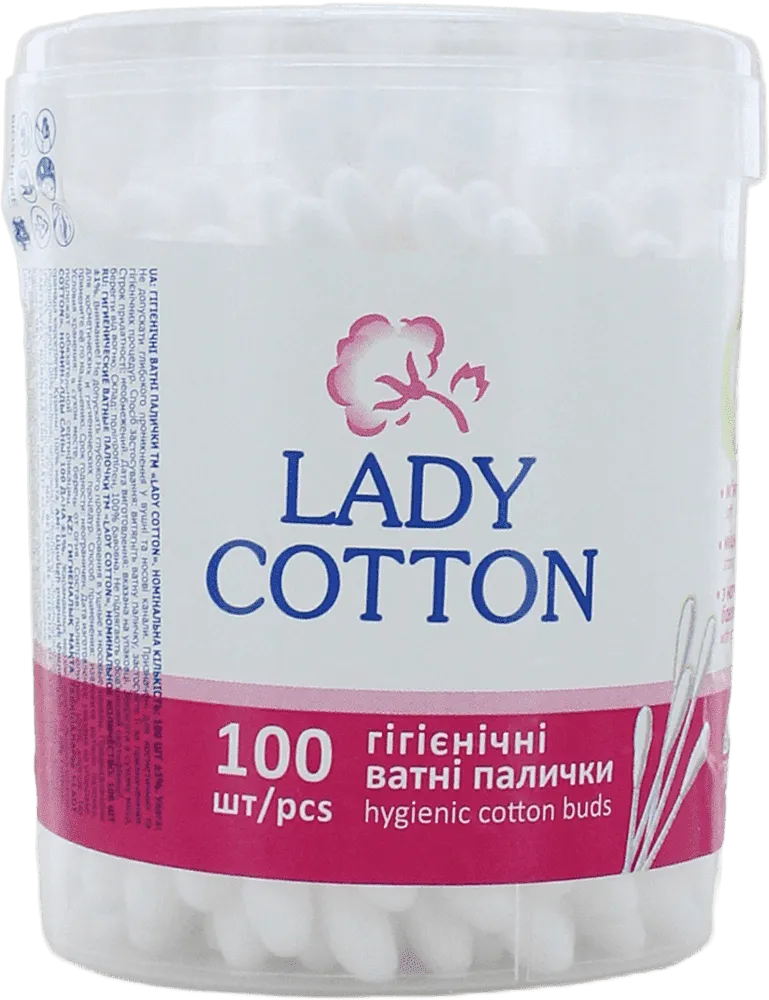 Cotton buds "Lady Cotton" 100 pcs

