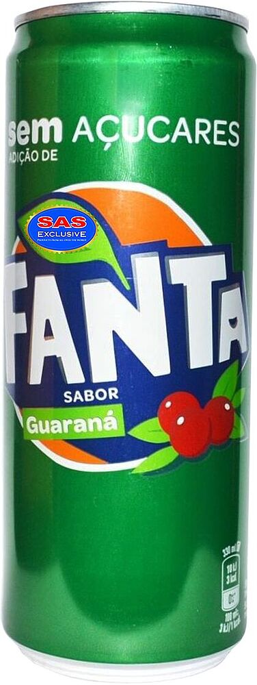 Զովացուցիչ գազավորված ըմպելիք «Fanta» 0.33լ Գուարանա
