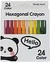 Colour oil pastels "Hexagonal Crayon" 24 pcs