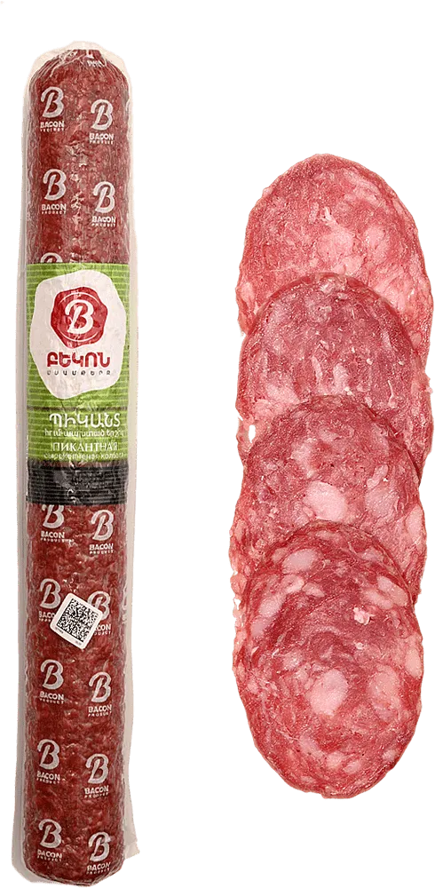 Summer picant sausage product ''Bacon'' 400g