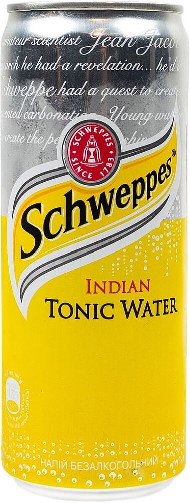 Ըմպելիք ոչ ալկոհոլային «Schweppes tonic» 0.33լ 
