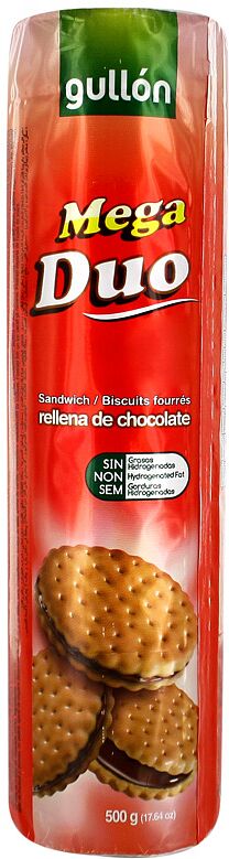 Cookies with chocolate filling "Gullón Mega Duo" 500g