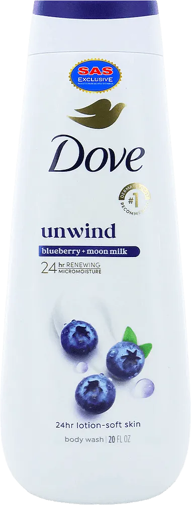 Լոգանքի գել «Dove Unwind Blueberry+Moon Milk» 591.47մլ
