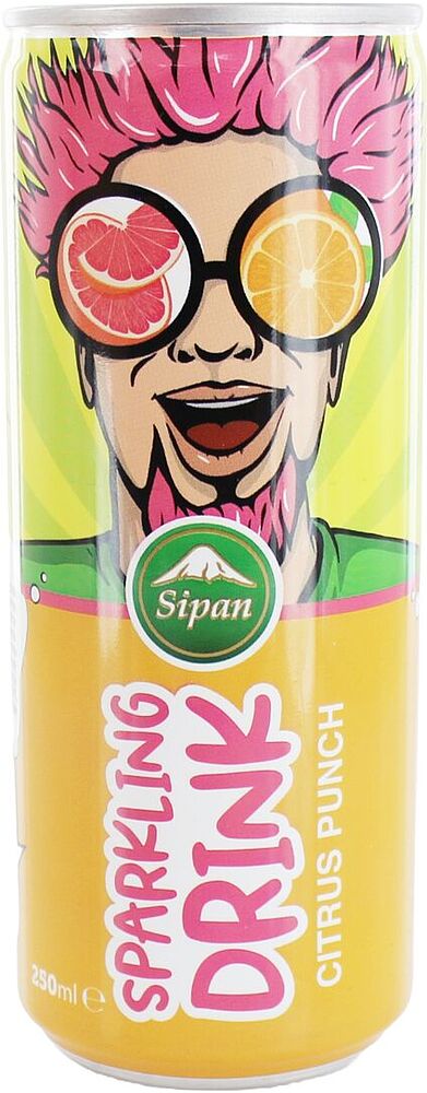 Refreshing carbonated drink "Sipan" 250ml Citrus
