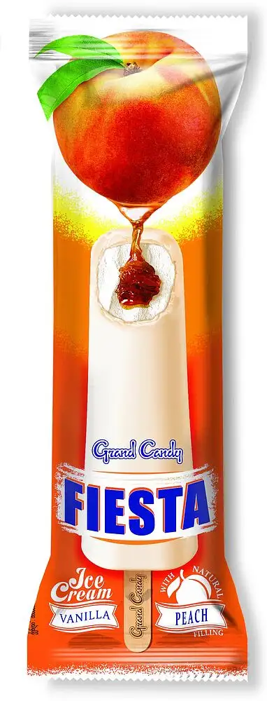 Ice cream with peach filling "Grand Candy Fiesta"  
