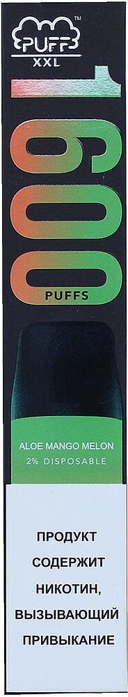 Electric pods "Puff XXL" 1600 puffs, Aloe, Mango & Melon