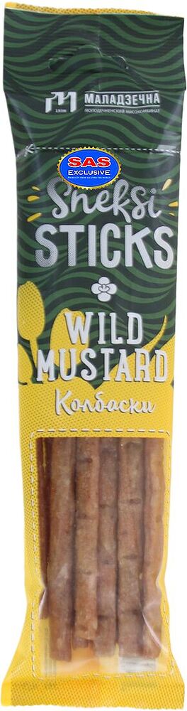 Колбаса сырокопченая "Маладзечна Sneksi Sticks Wild Mustard" 80г