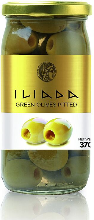 Оливки зеленые без косточек "Iliada" 370г