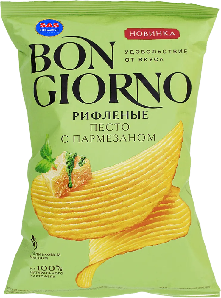 Chips with pesto & parmesan "Bon Giorno" 80g