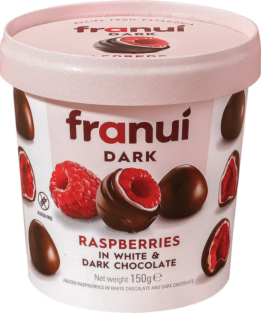 Малина замороженная в шоколаде "Franui Raspberries" 150г