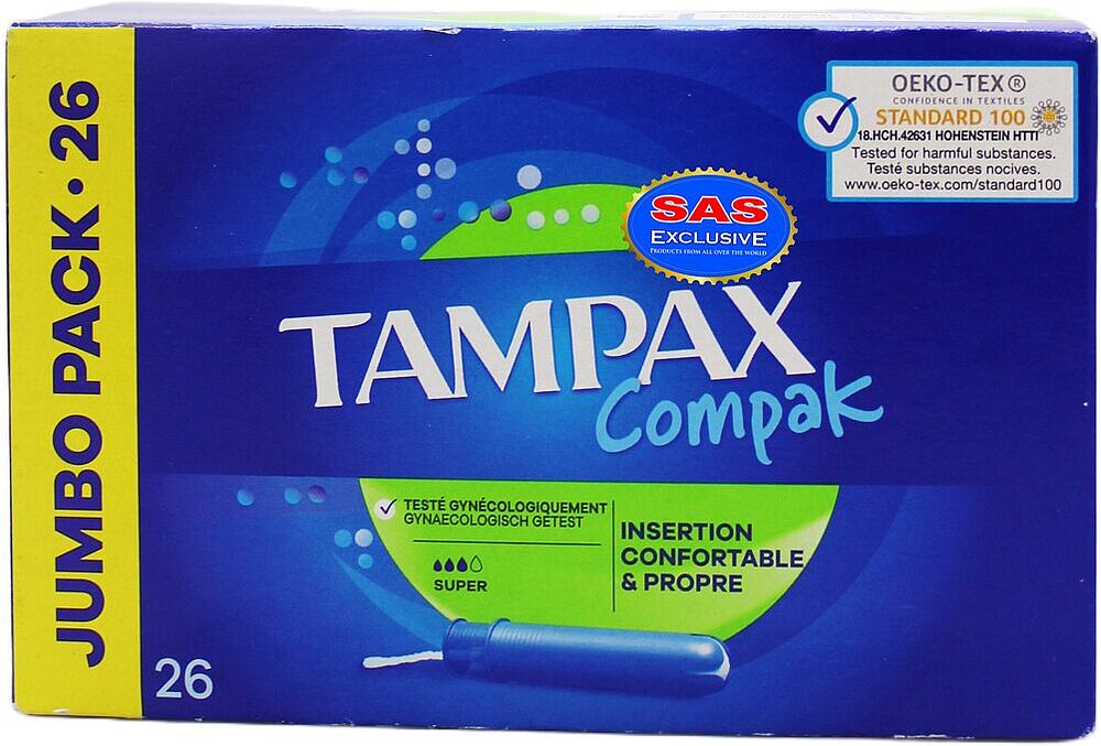 Tampons "Tampax Compak Super" 26 pcs
