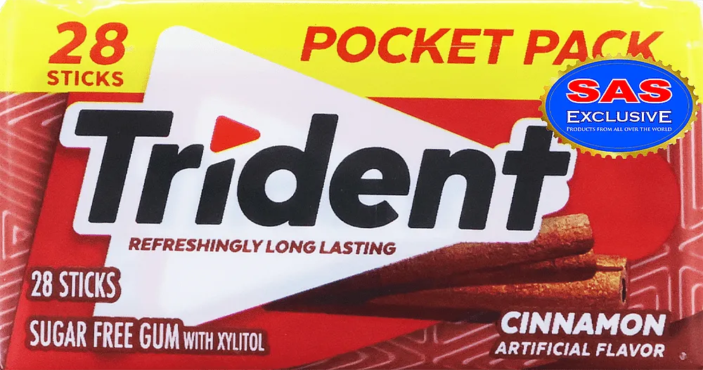 Cinnamon flavored chewing gum "Trident Cinnamon" 50.4g
