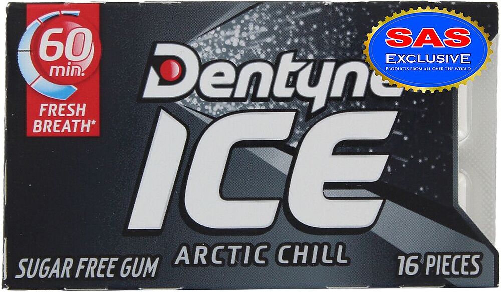 Chewing gum "Dentyne Arctic Chill" 16 pcs Mint