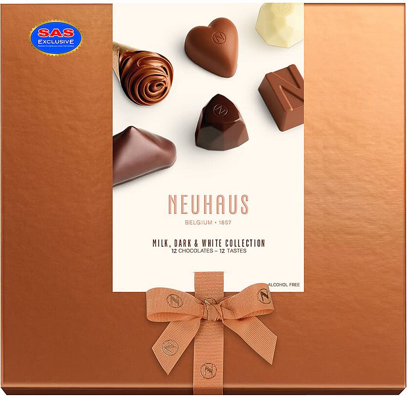 Chocolate candies collection "Neuhaus Milk Dark & White Collection" 141g
